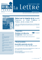 2021 12 Distilbene Reseau DES France La Lettre 74 Congres Sante Publique Poitiers