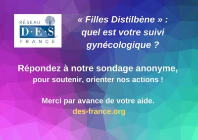 Résultats du questionnaire « Filles DES », quel est votre suivi gynécologique ?