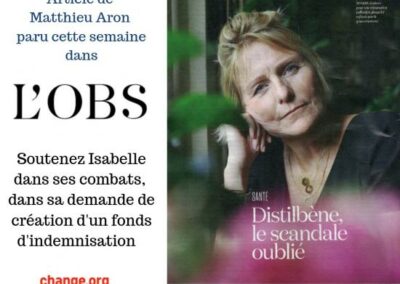 Pétition d’Isabelle pour un fonds d’indemnisation des victimes du Distilbène : un article dans L’OBS