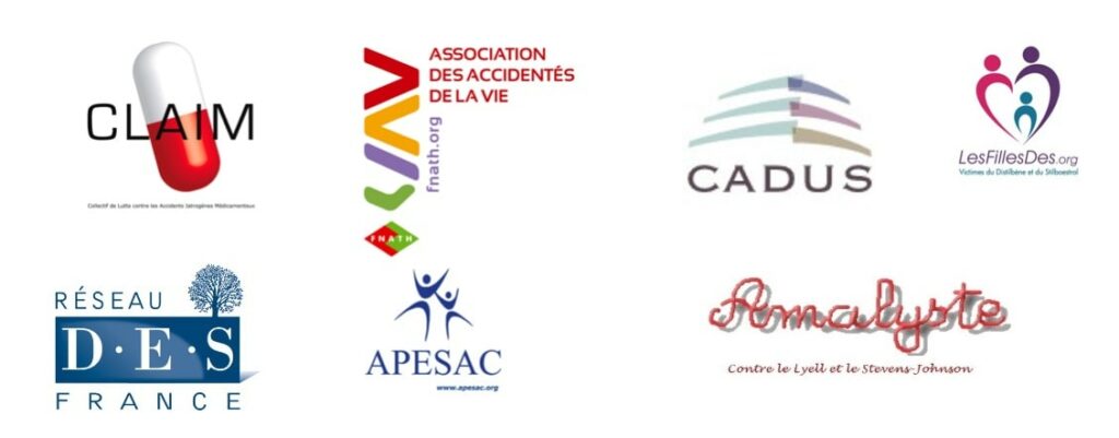 Logos Associations Signataires Appel Fonds Indemnisation 16 Novembre 2019 CdP Distilbene Reseau DES France