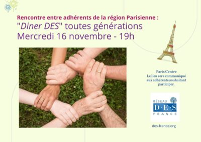16 novembre 2022 – Rencontre entre adhérent.es de la région Parisienne : inscrivez-vous !
