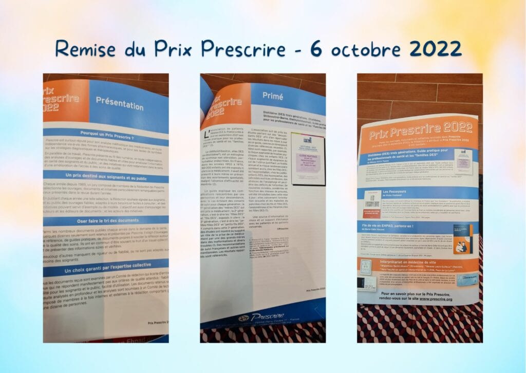 Dossier De Presse Prix Prescrire 2022 Distilbene Guide Pratique Reseau DES France
