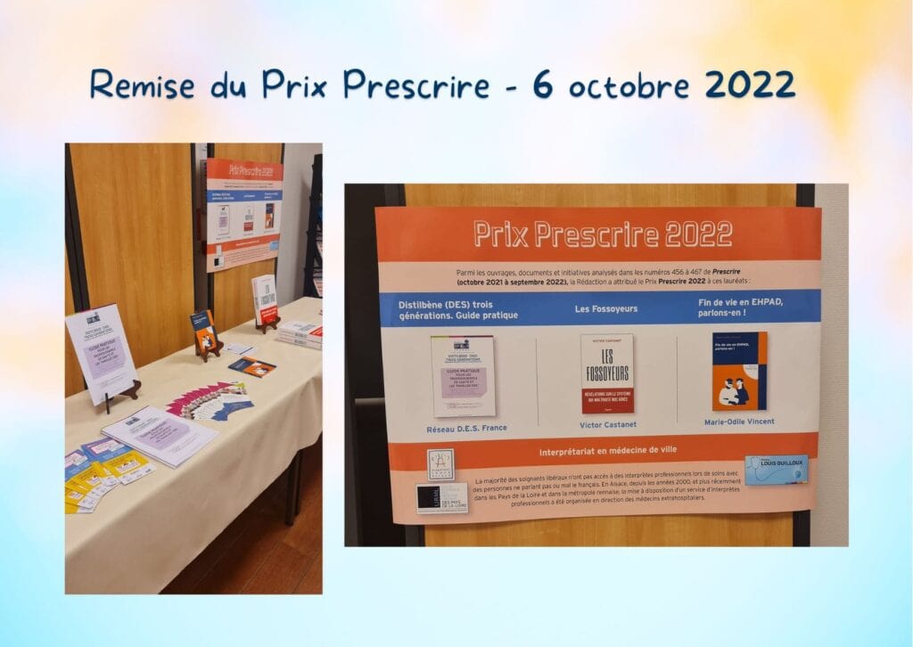 Ensemble Des Laureats Ouvrages Prix Prescrire 2022 Distilbene Reseau DES France Guide Pratique