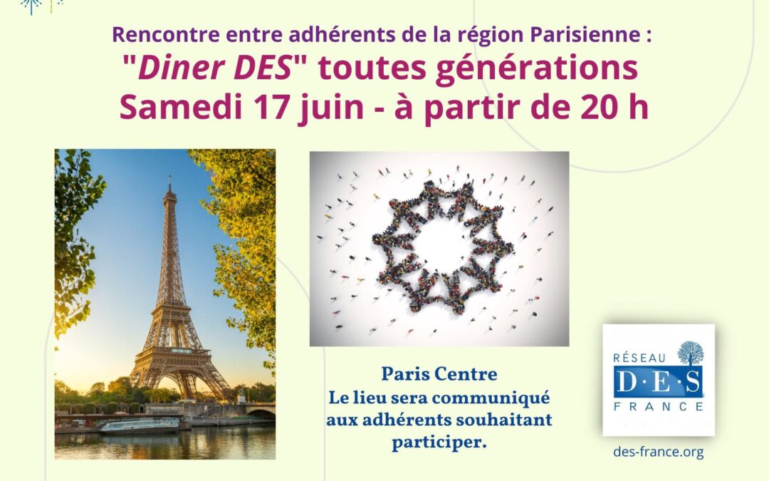 17 juin 2023 : rencontre entre adhérent.es de la région Parisienne : il est encore temps de vous inscrire !