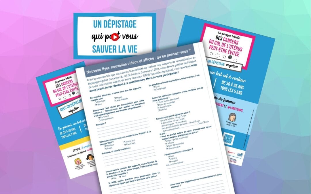 Sensibilisation au suivi gynécologique : nouveau flyer, nouvelles vidéos et affiche : qu’en pensez-vous ?