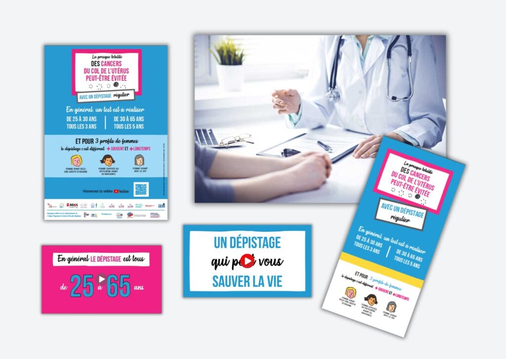 Nouveaux Supports 2023 Sensibilisation Prevention Par Frottis et tests HPV Distilbene Resesau DES France ARS Nouvelle Aquitaine