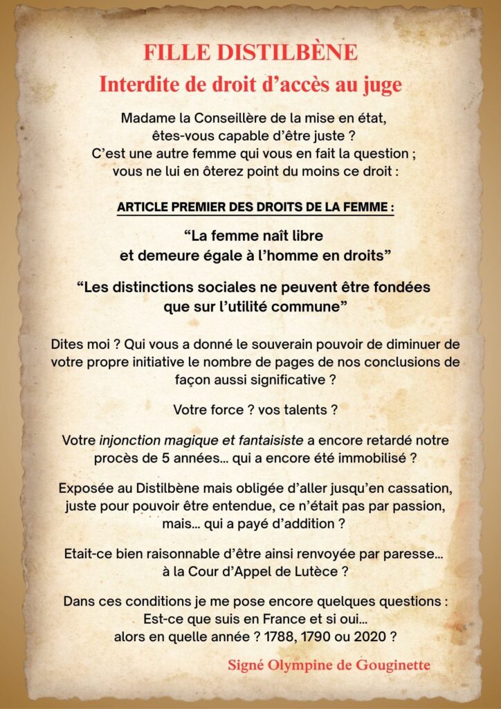 Témoignage d'Olympine de Gouginette - Cour De Cassation 3 Juillet 2025 - Affaire Distilbène - Le dossier doit être lu en entier